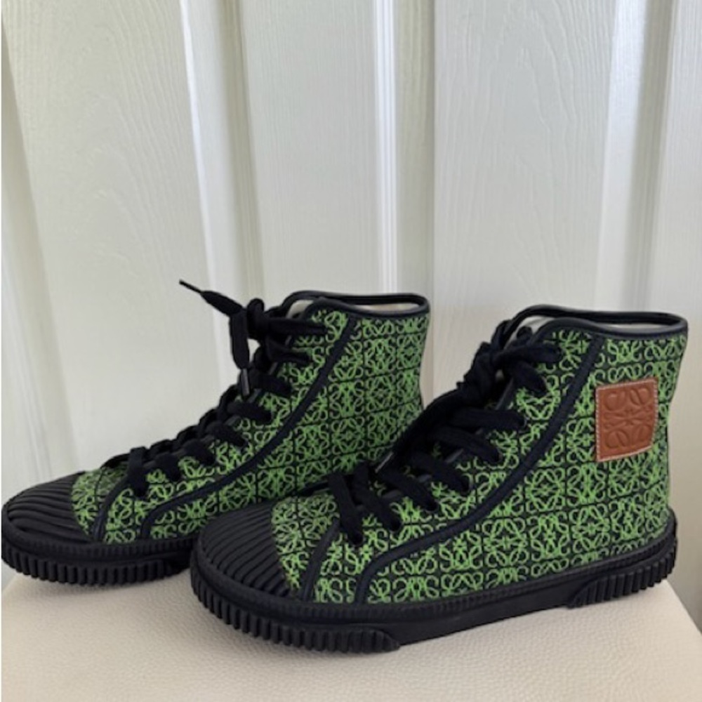 Loewe Green and Black Contemporary Sneakers - Picture 5 of 8